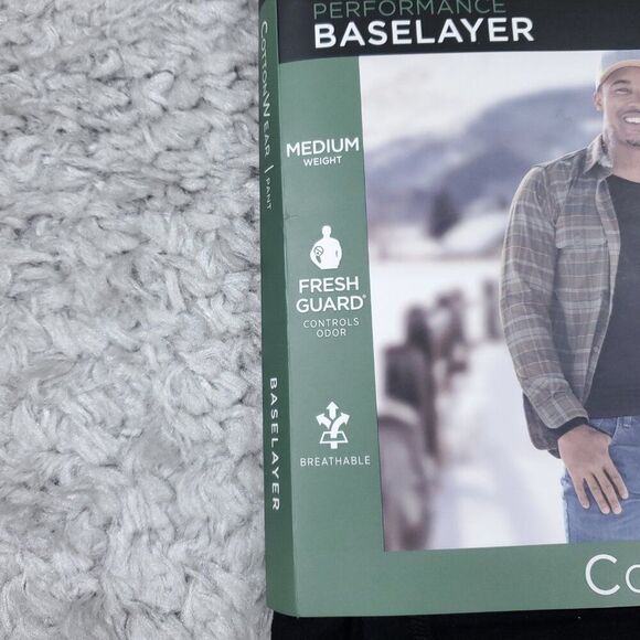 Cuddl Duds Men's Performance Baselayer Black CottonWear Thermal Pants Keyhole XL - Picture 3 of 6